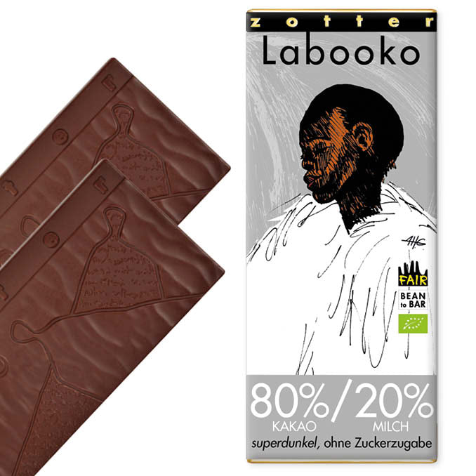 Zotter "Labooko Kakao 80% / Milch 20%" Bio