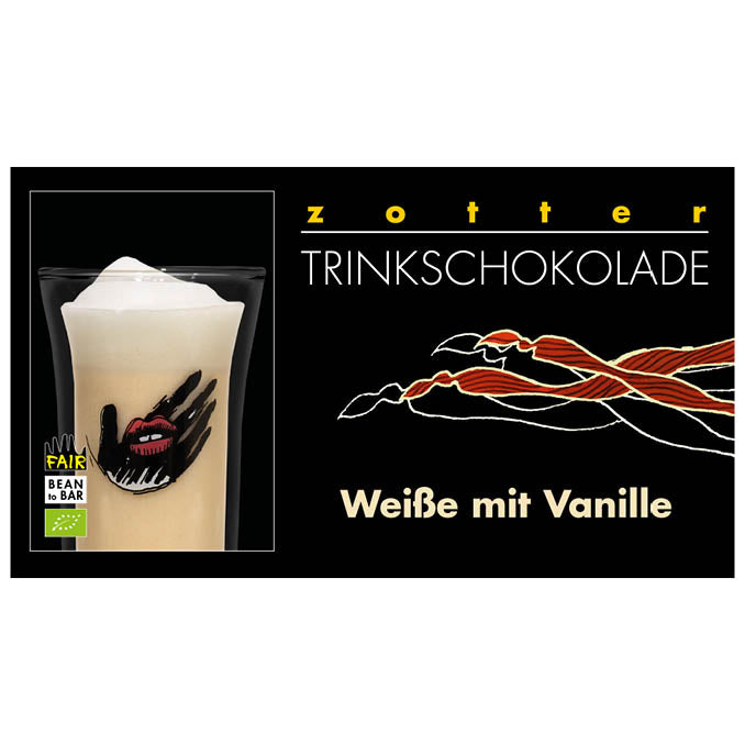 Zotter "Weiße mit Vanille" Trinkschokolade Bio